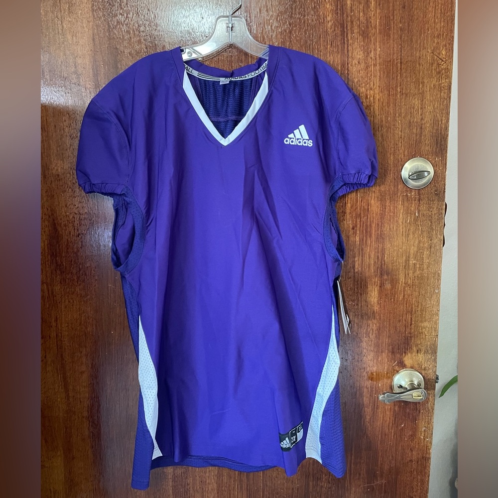 Adidas Football Practice Jersey Purple/White, Men's Size 2XL. New With Tags!